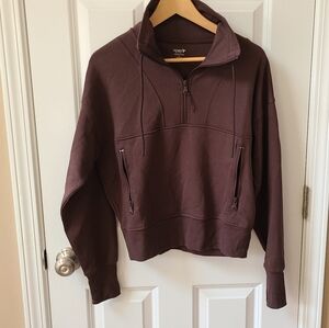 Old Navy M Active Dynamic Fleece Brown 1/4 Zip Up